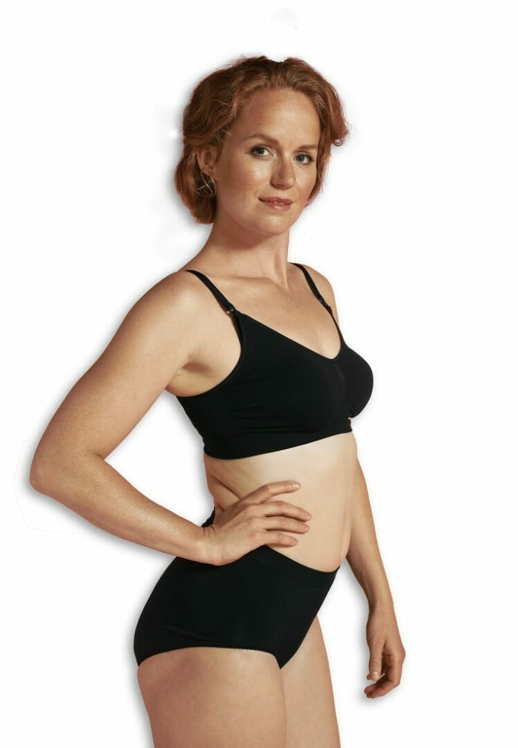 Carriwell Seamless Maternity and Nursing Bra - Original, Black, III/L