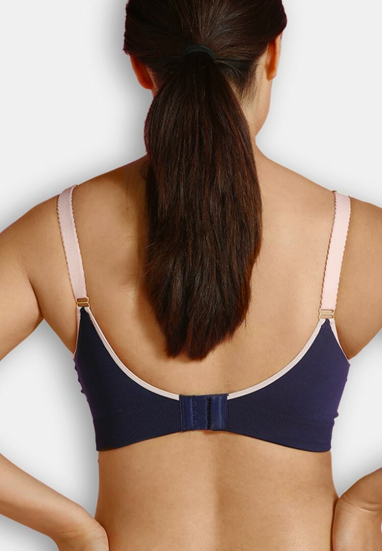 Carriwell Seamless Maternity and Nursing Bra - Original, Deluxe - Blue, L