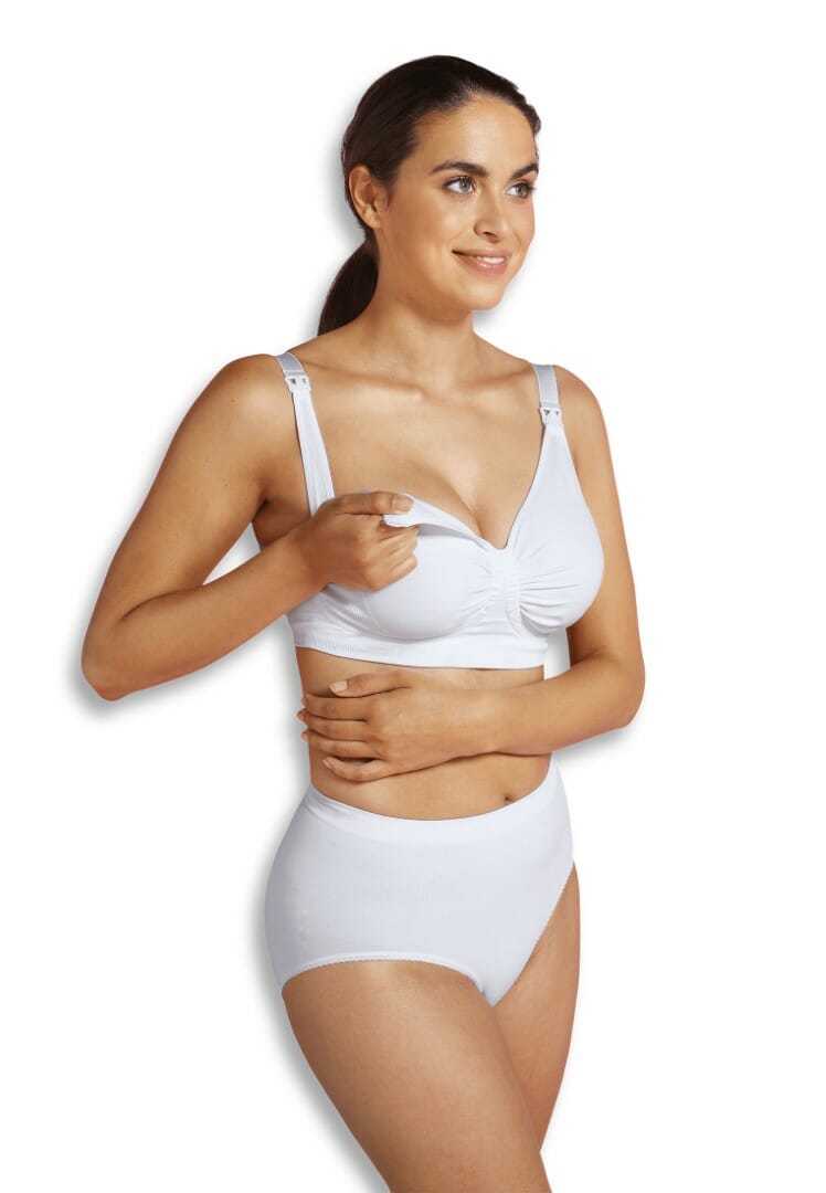 Carriwell Maternity and Nursing Bra GelWire Wire Free White, L