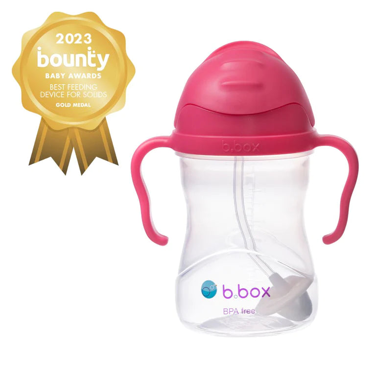 b.box Sippy cup bočica sa slamkom - raspberry