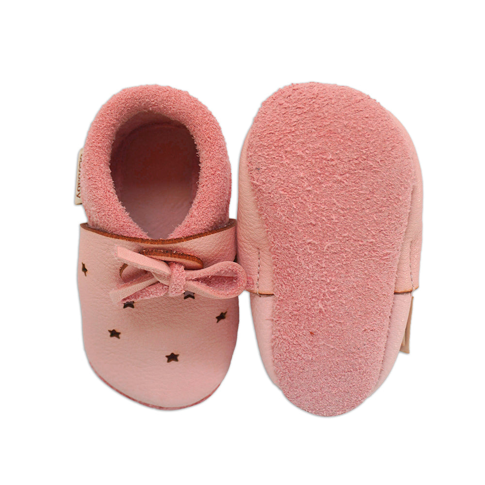 Baobaby Soft children's shoes, Sandals, Stars pink, XS