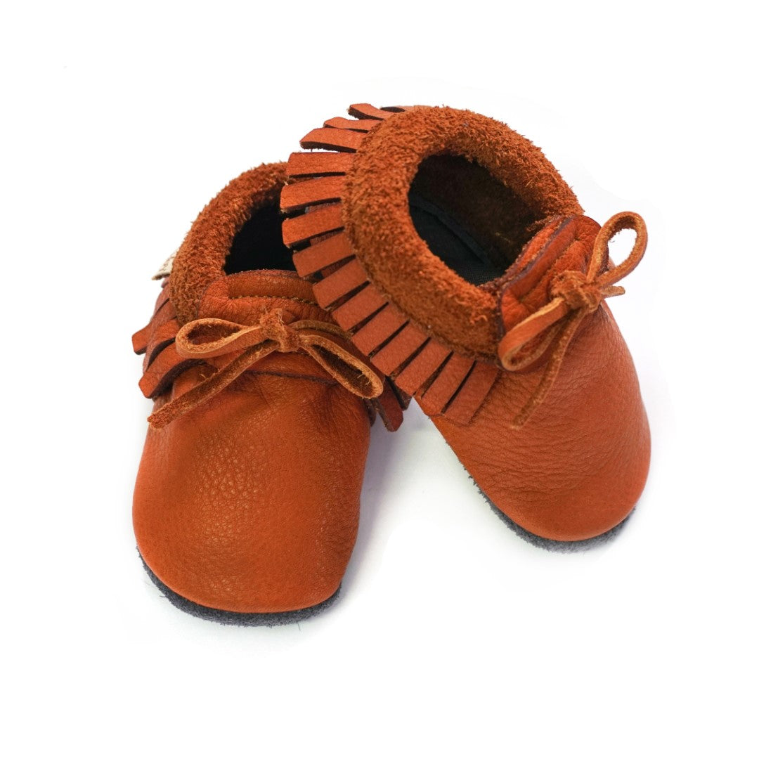 Baobaby Soft children's shoes, Moccasins, Hazelnut, XS