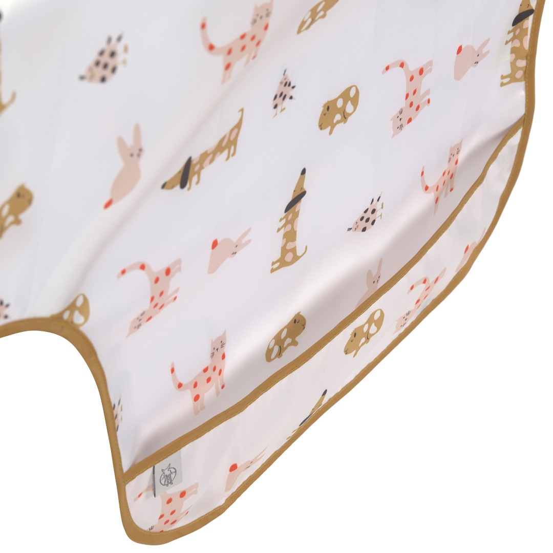Lässig Bib with long sleeves 2 pcs Little Mateys orange 6-24 months.
