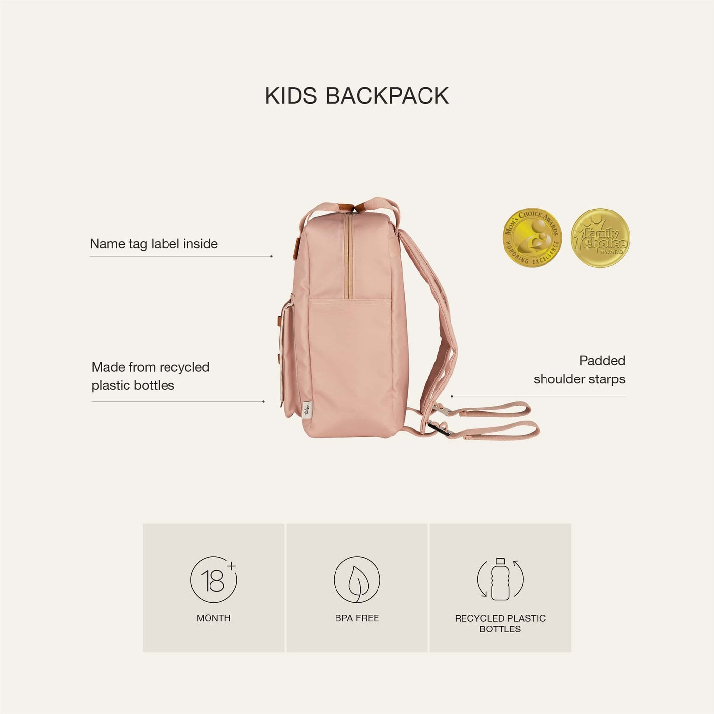 Citron Children's backpack Spaceship Dusty Blue