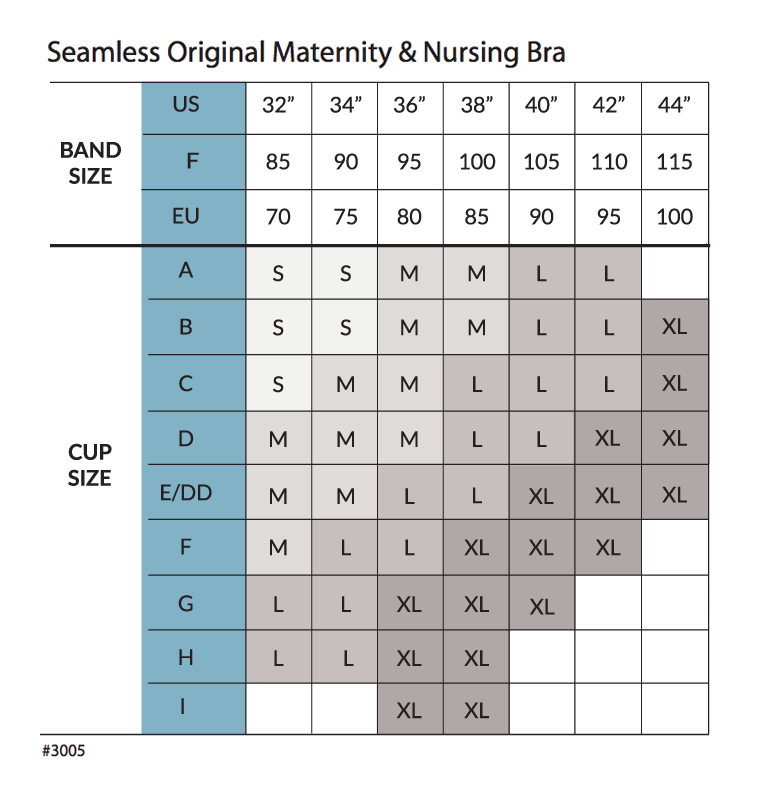 Carriwell Seamless Maternity and Nursing Bra - Original, Deluxe - Blue, L