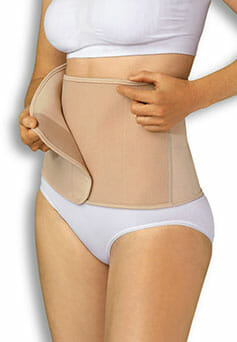 Carriwell Organic Cotton Velcro Belly Corset - Natural, S/M