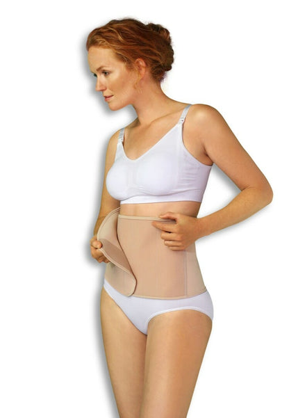 Carriwell Organic Cotton Velcro Belly Corset - Natural, S/M