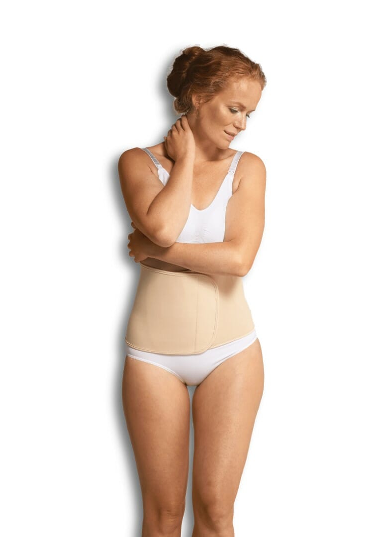 Carriwell Organic Cotton Velcro Belly Corset - Natural, S/M