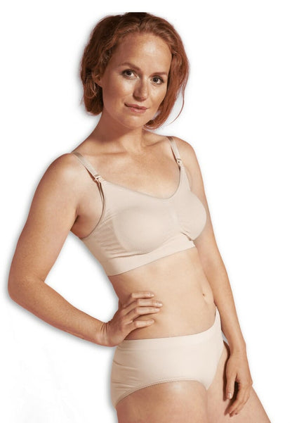 Carriwell Seamless Maternity and Nursing Bra - Original, Leather Color, III/L