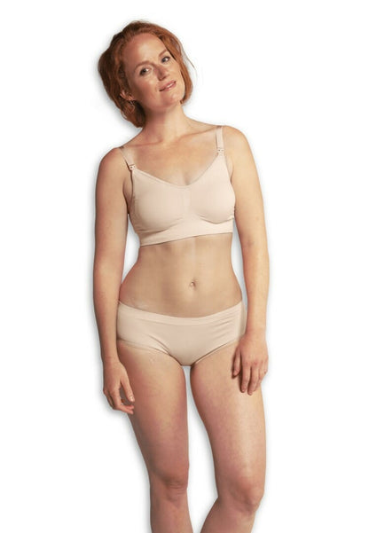 Carriwell Seamless Maternity and Nursing Bra - Original, Leather Color, III/L