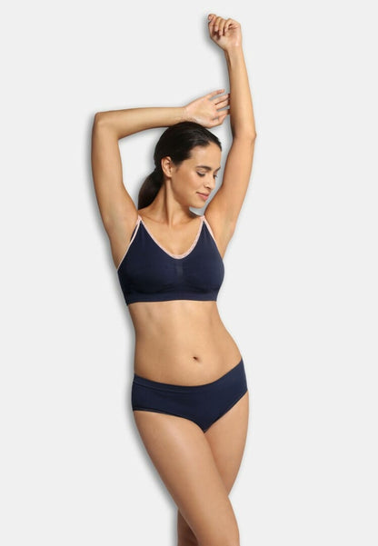 Carriwell Seamless Maternity and Nursing Bra - Original, Deluxe - Blue, S