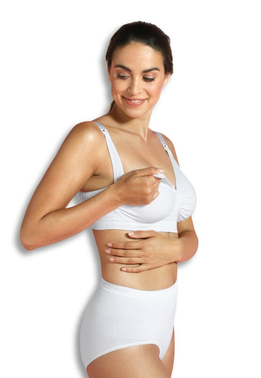 Carriwell Maternity and nursing bra GelWire without wires white, M