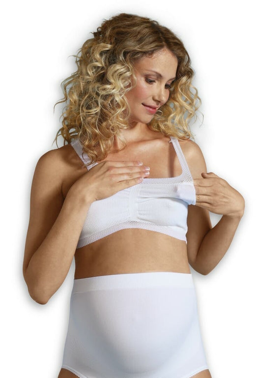 Carriwell Sleeping/breastfeeding bra - Comfort, white, M