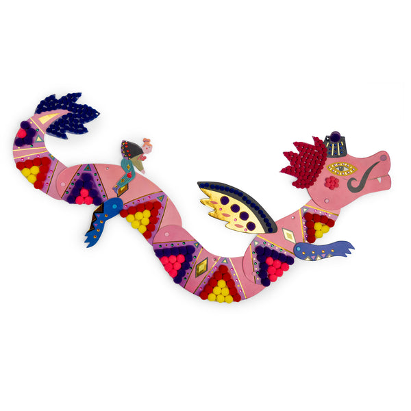 Moulin Roty kreativni set Zmaj s pomponima Les comètes filantes