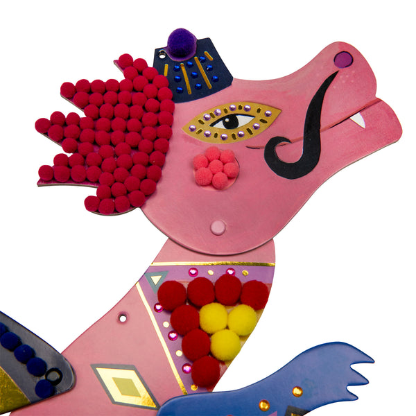 Moulin Roty kreativni set Zmaj s pomponima Les comètes filantes