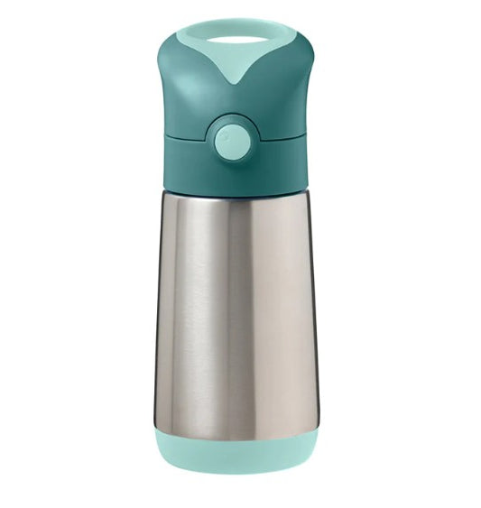 b.box Thermo flask with straw, 350ml - emerald forest