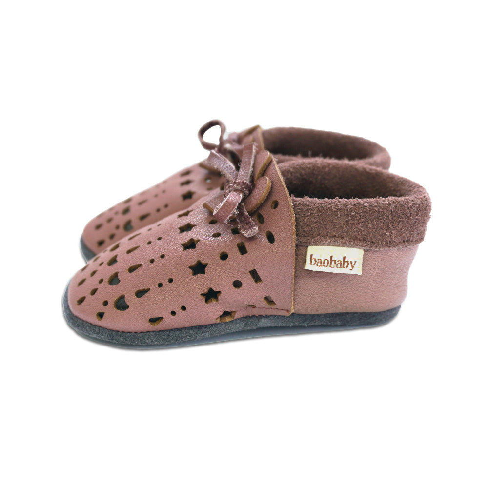 Baobaby Soft children's shoes, Sandals, Dots grapeshake, S