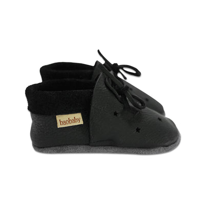 Baobaby Soft children's shoes, Sandals, Stars black, XL