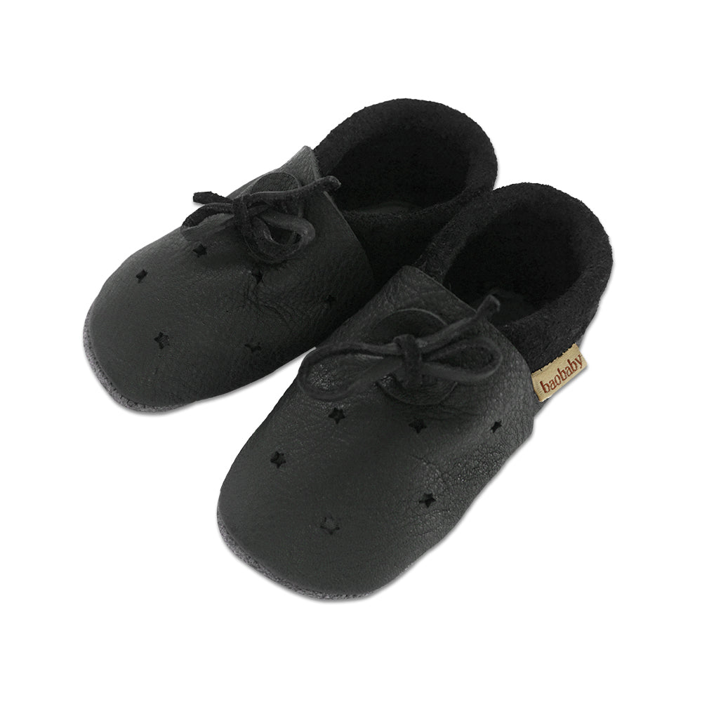 Baobaby Soft children's shoes, Sandals, Stars black, XL