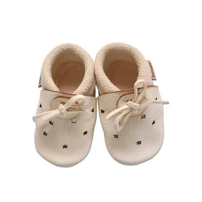 Baobaby Soft children's shoes, Sandals, Stars white, 2XS
