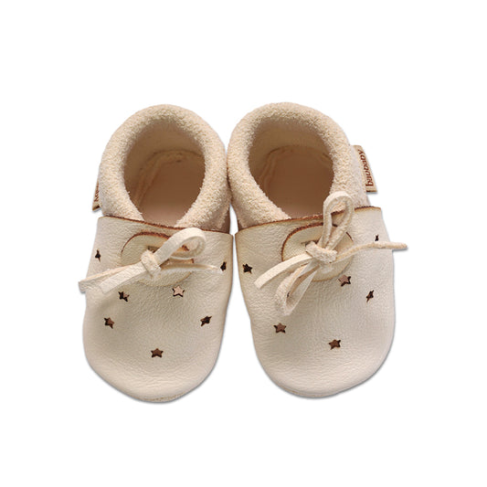 Baobaby Soft children's shoes, Sandals, Stars white, 2XS