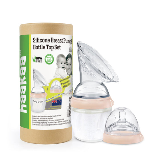 Set silicone milk bottle &amp; 3rd generation bottle 160 ml (apricot)