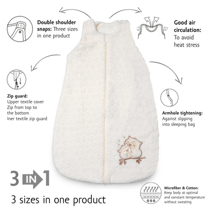 Kenguru Gold Sleeping bag TOG2, "Popcorn-owl", 4-8m