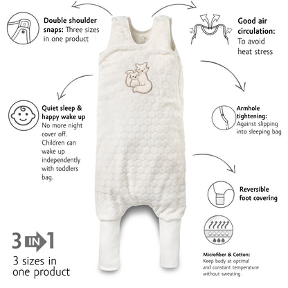 Kenguru Gold Sleeping bag with legs TOG2, "Popcorn-fox", 6-24m