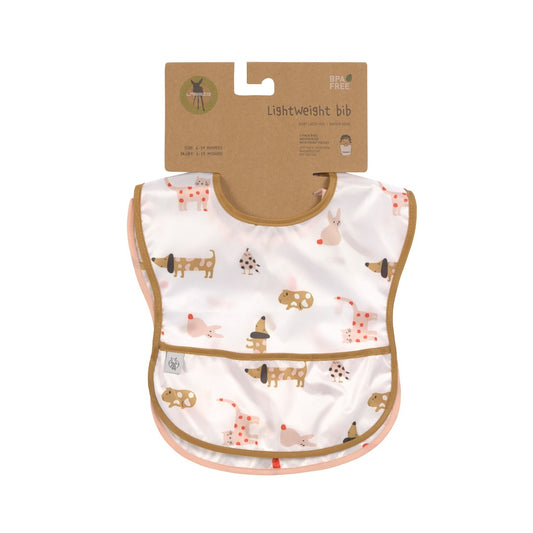 Lässig Lightweight Bib 2 pcs Little Mateys orange, 06-24 months.