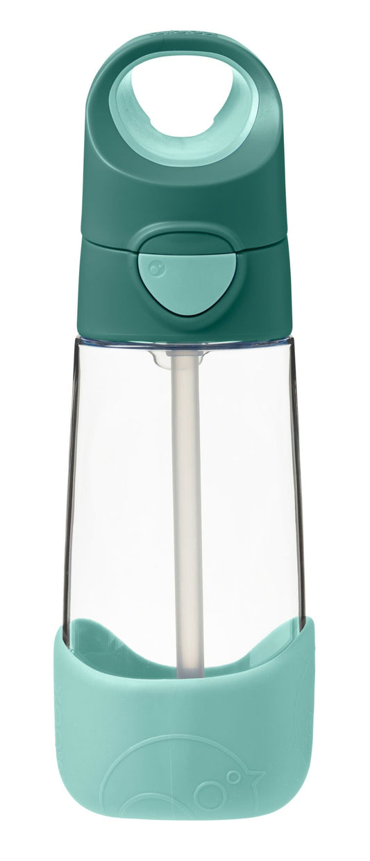 b.box Tritan™ bottle with straw, 600ml - emerald forest