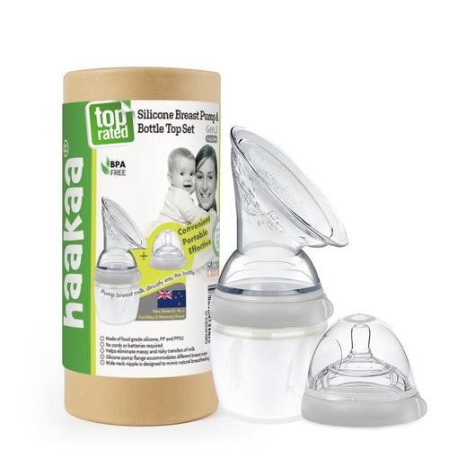 Set of silicone milk bottle &amp; bottle 3 generations 160ml (grey)
