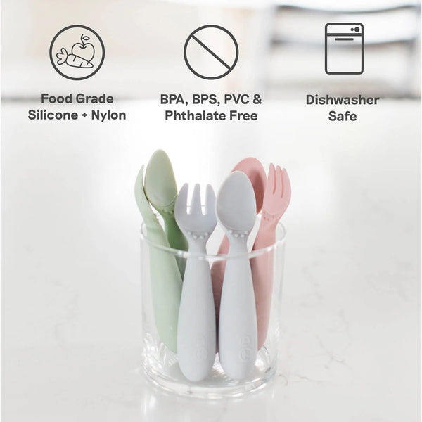 ezpz Mini Utensils – Dječja vilica i žlica za samostalno hranjenje - Patkica.eu