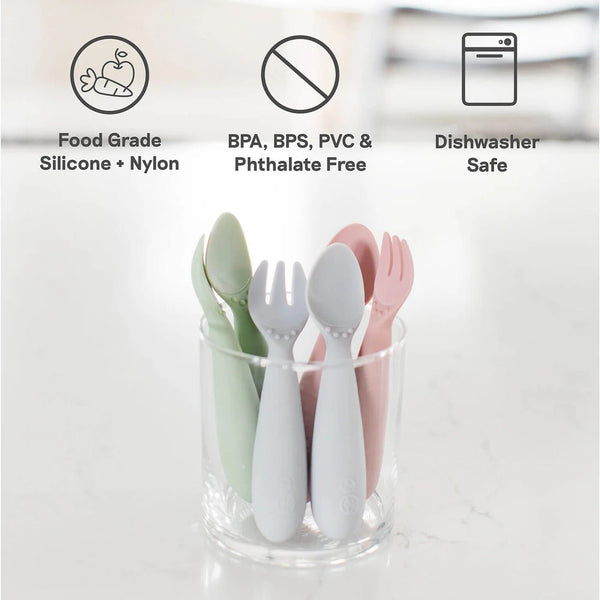 ezpz Mini Utensils – Dječja vilica i žlica za samostalno hranjenje - Patkica.eu