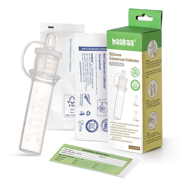 Haakaa silikonski spremnik za kolostrum – 1 komad, 4 ml, Prethodno steriliziran - Patkica.eu