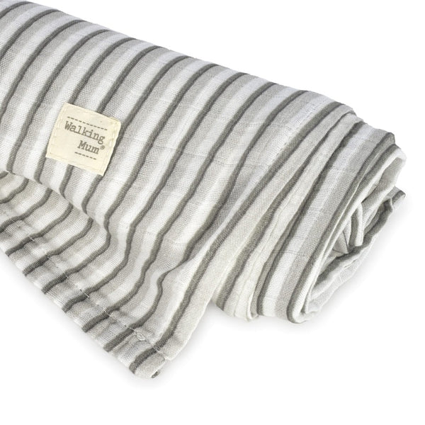 Walking Mum Botton Stripes muslin pelena 120 × 120 cm