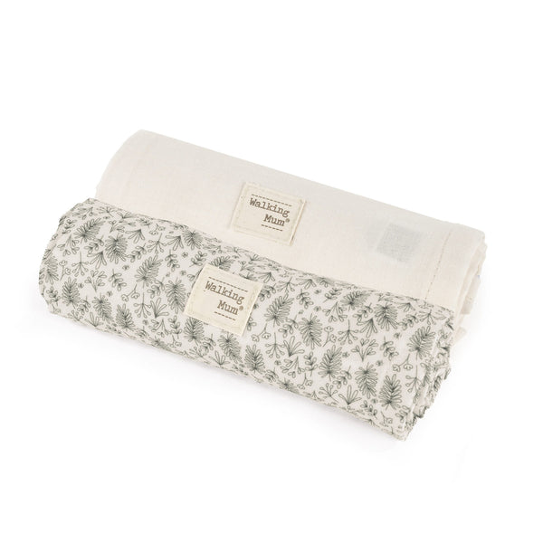 Walking Mum Gala Mint muslin pelene 70 × 70 cm – 2 kom