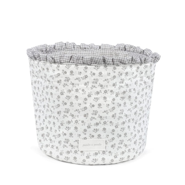 Pasito a Pasito organizator košara Little Bloom Flowers Grey