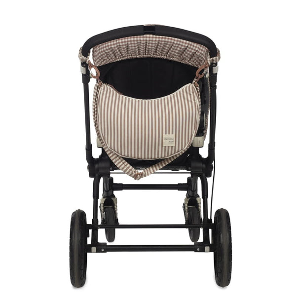 Walking Mum torba za kolica i prematanje Praliné Strips Moka