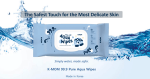 K - MOM 99.9% Pure Aqua Wipes vlažne maramice, 100%biorazgradive - Patkica.eu