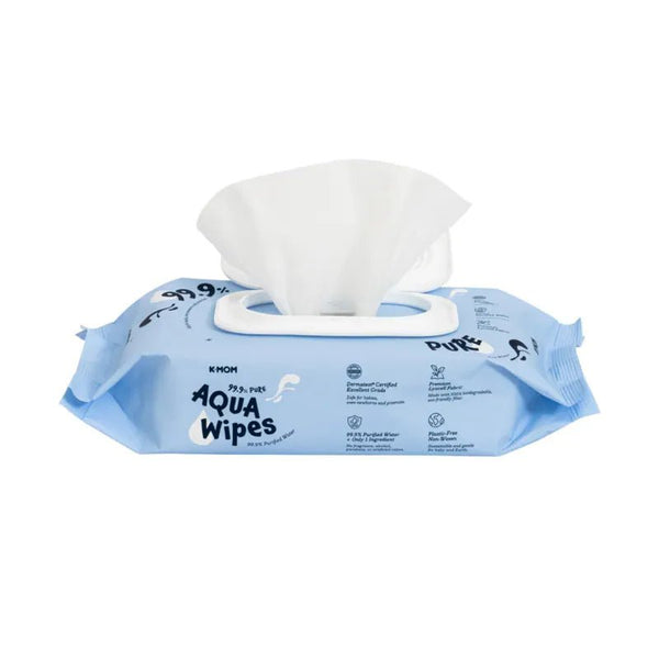 K-MOM 99.9% Pure Aqua Wipes vlažne maramice, 100%biorazgradive - Patkica.eu