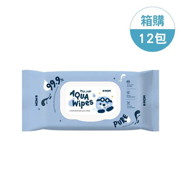K-MOM 99.9% Pure Aqua Wipes vlažne maramice, 100%biorazgradive - Patkica.eu