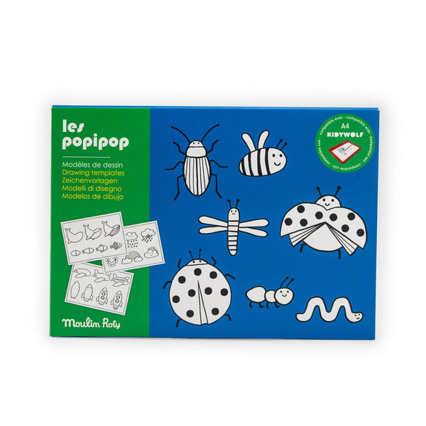 Kidywolf x Moulin Roty Les Popipop predlošci za crtanje - Patkica.eu