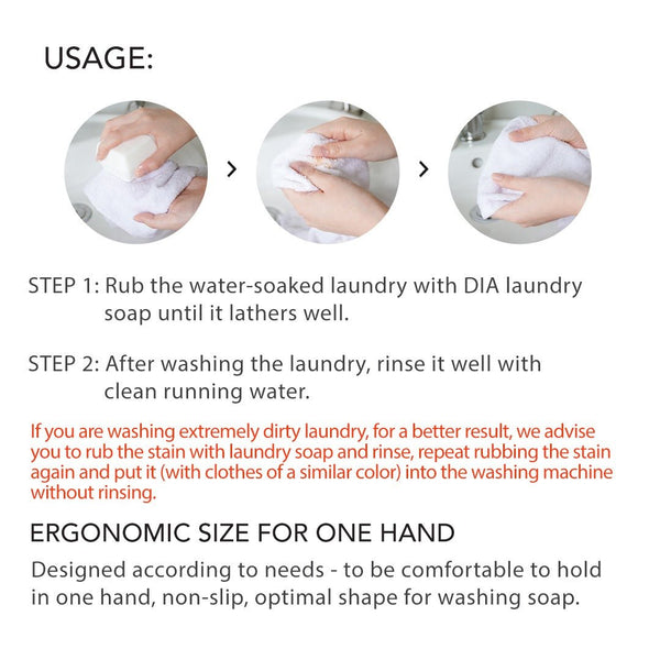 Mother - K “DIA” prirodni sapun za pranje rublja, 150 g - Patkica.eu