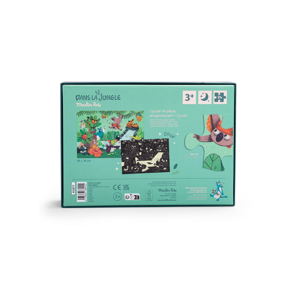 Moulin Roty Dans la Jungle svjetleći puzzle Slap 24 dijela - Patkica.eu
