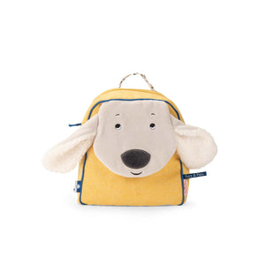Moulin Roty dječji ruksak žuti pas Pilou Puce & Pilou - Patkica.eu