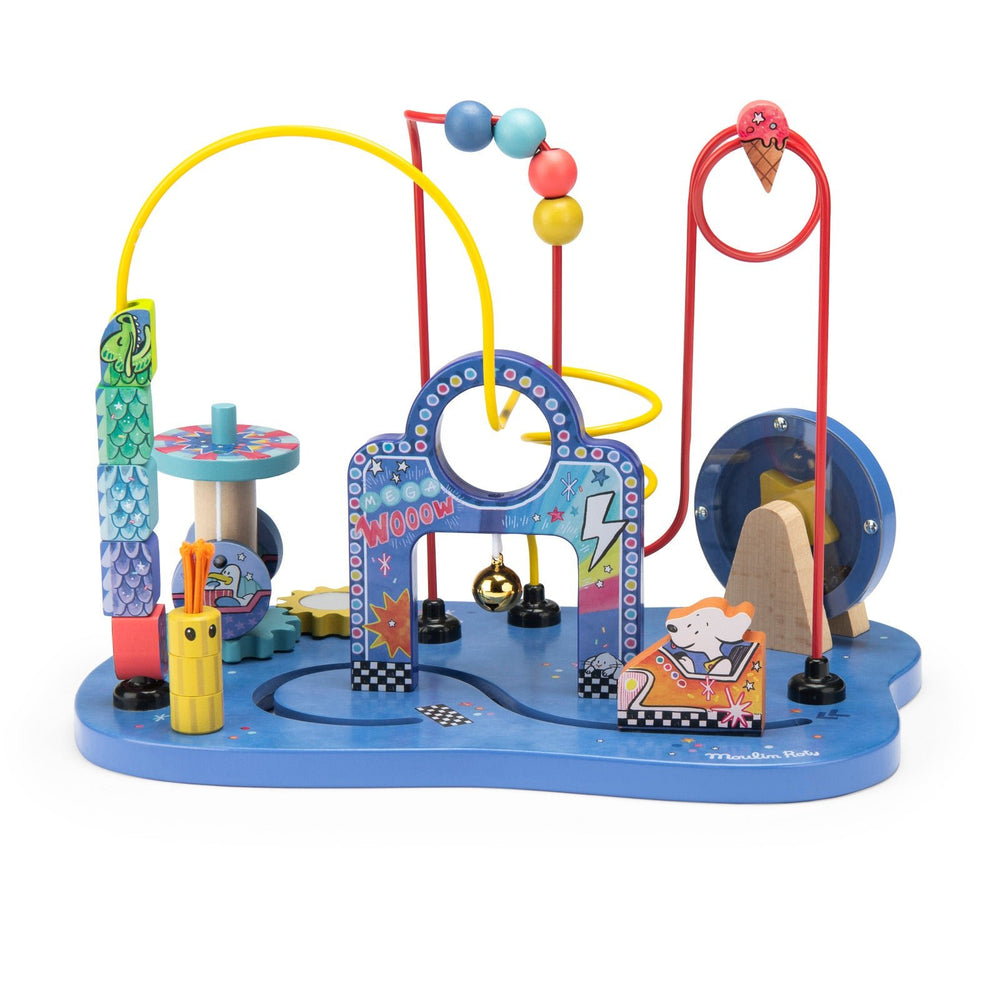 Moulin Roty drvena motorička igra s perlicama Puce & Pilou - Patkica.eu