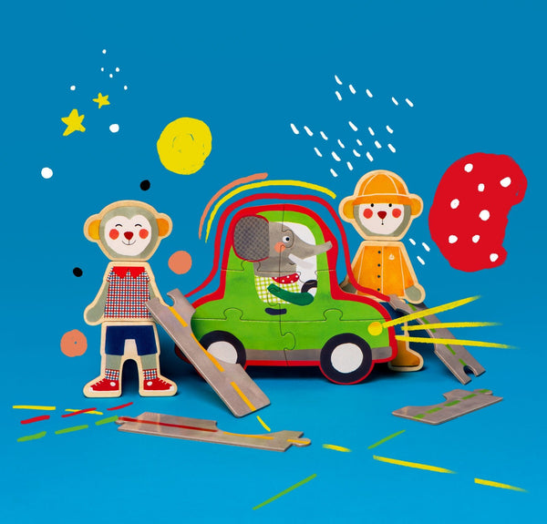Moulin Roty Les Popipop magnetna igra Vozila - Patkica.eu