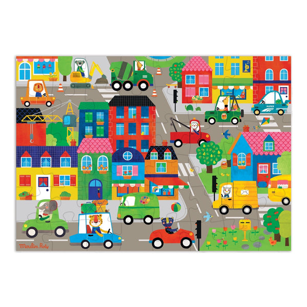 Moulin Roty Les Popipop puzzle U gradu! – 48 dijelova - Patkica.eu