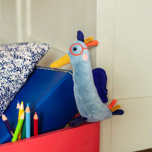 Moulin Roty Les Toupitis zvečka plava ptica - Patkica.eu