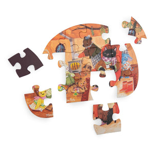 Moulin Roty mini puzzle A Perfect Day Les Minouchkas 4 x 12 dijelova - Patkica.eu